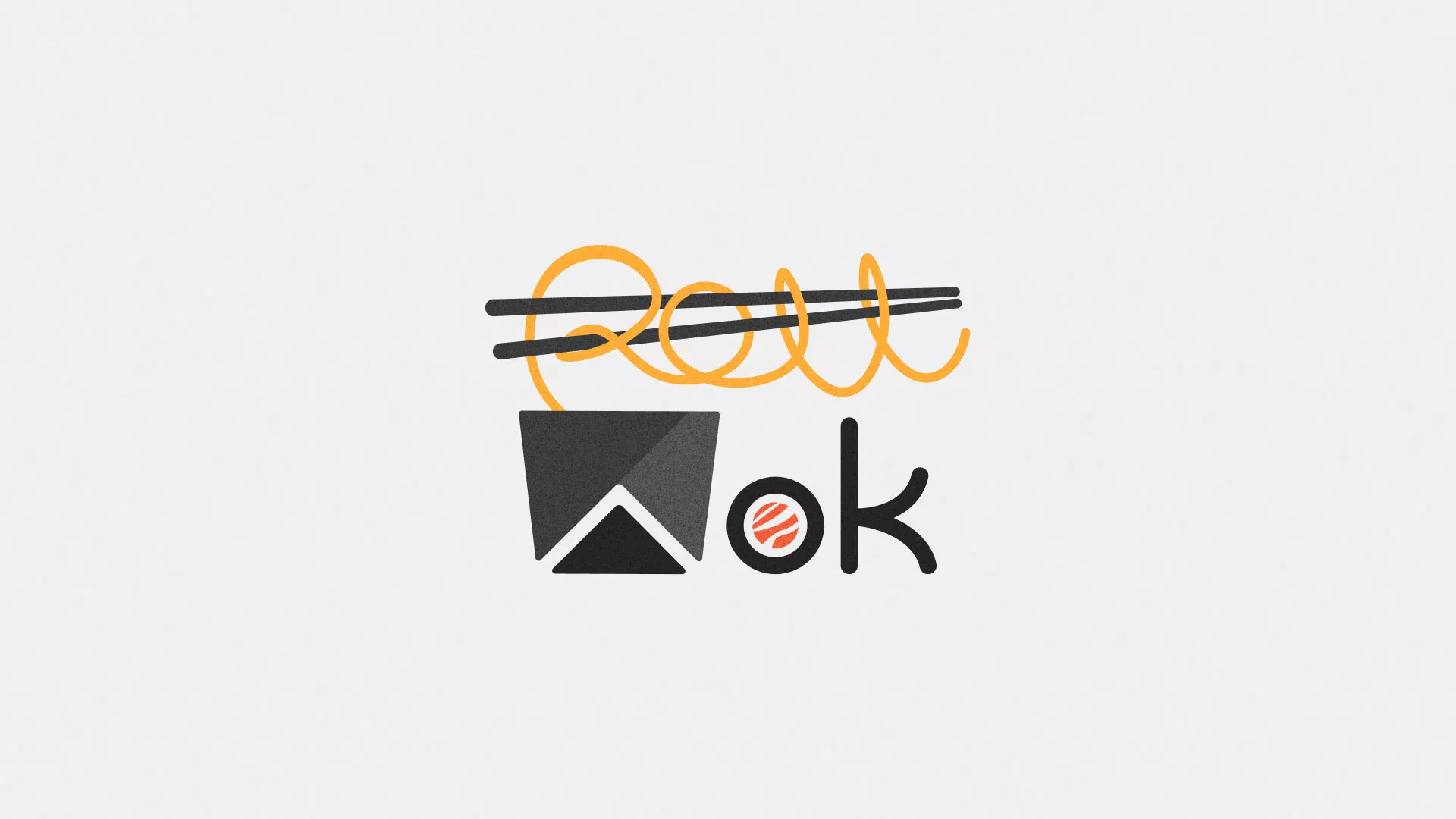 Разработка логотипа суши-бара «Roll Wok Club» в Суворове
